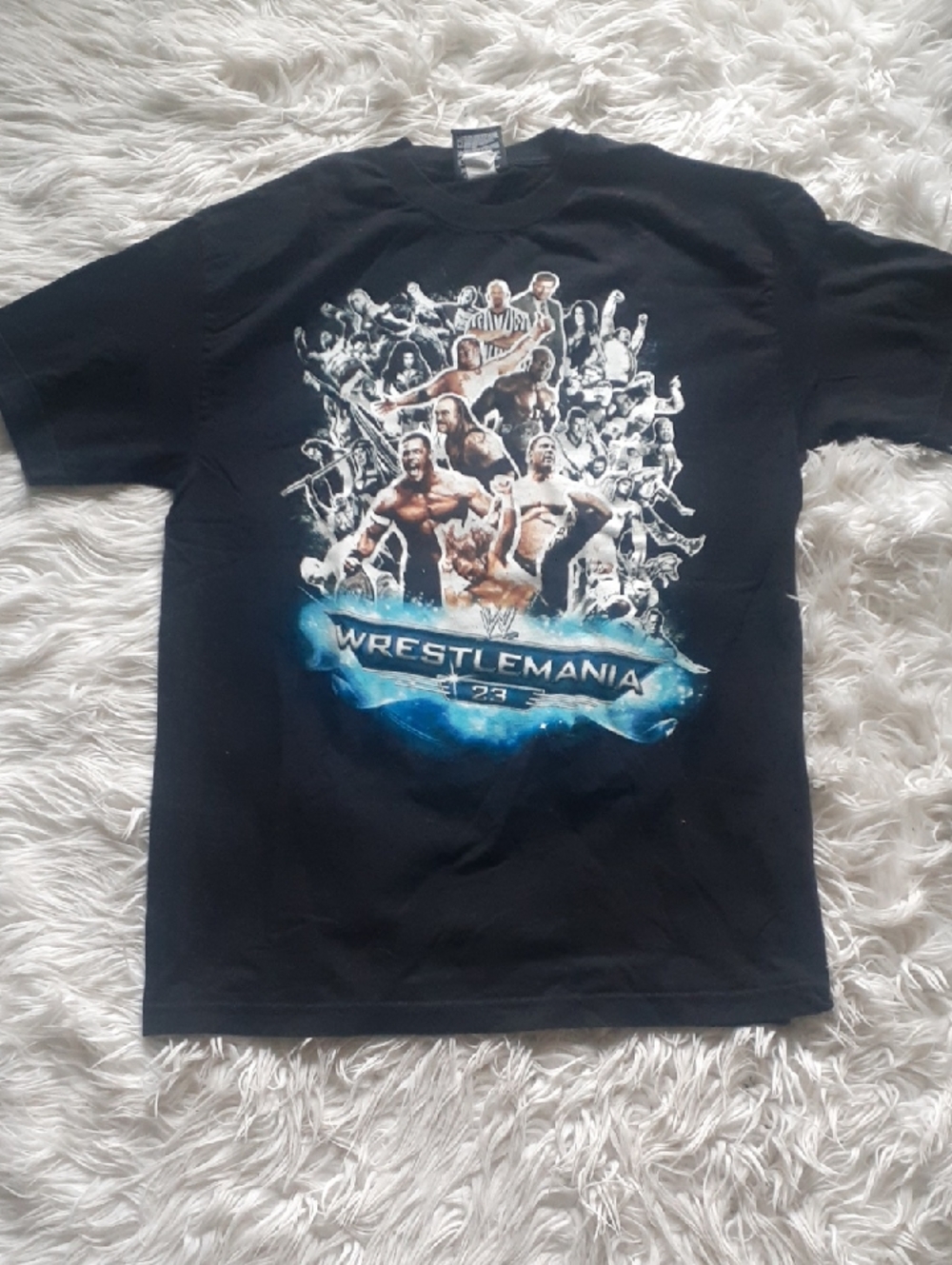 2007 Wrestlemania 23 Black WWE T-Shirt Size Large